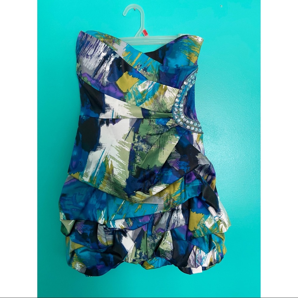 Multicolored Juniors Homecoming/Prom Dress